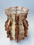 Decorative vase with a unique, layered design
