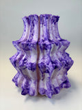 Purple and white textured vase.