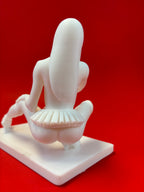 White figure object on a red background